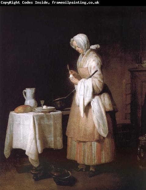 Jean Baptiste Simeon Chardin To the recovery nurses eating food sick